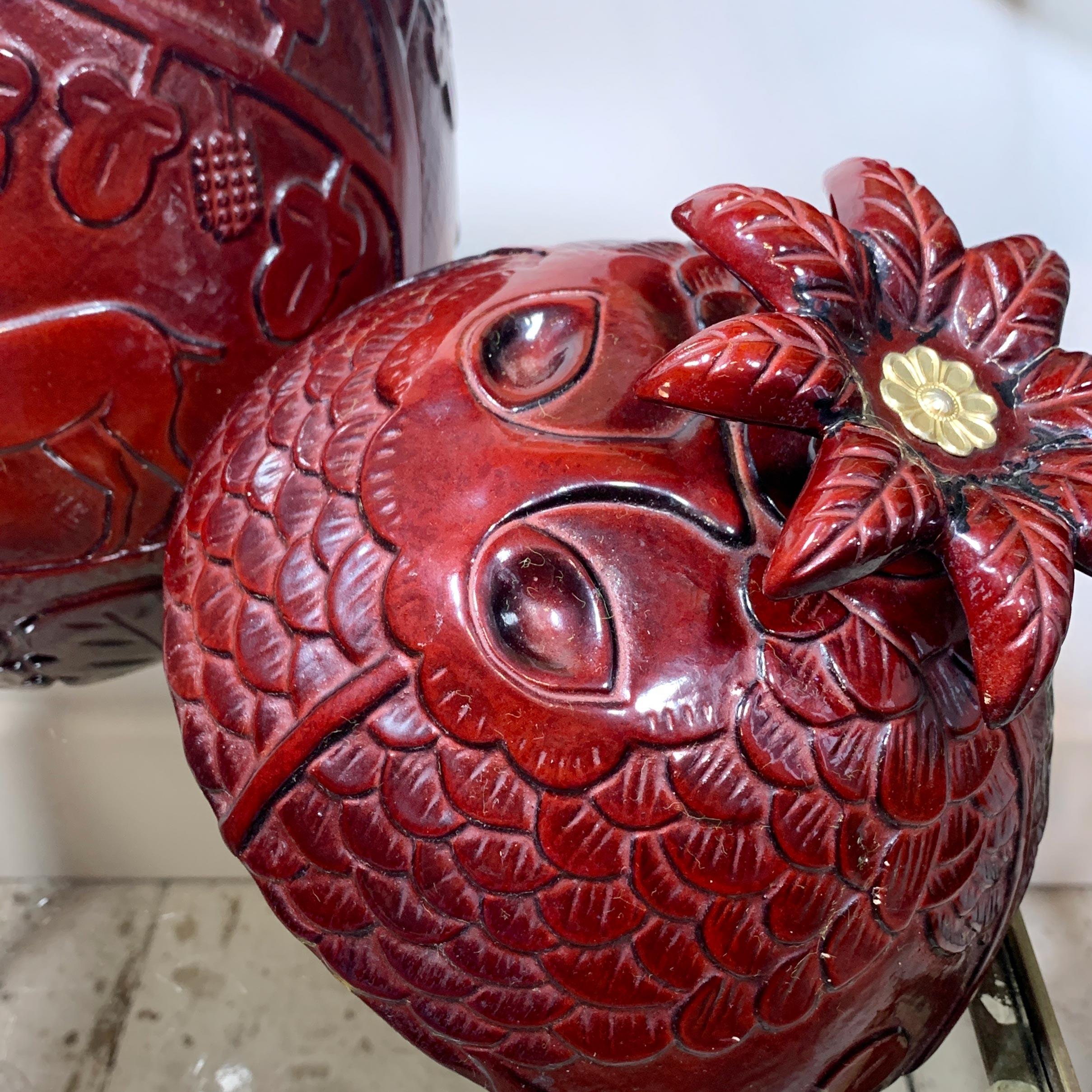 Modernistischer roter Eiskübel im Stil von Marc Chagall 1950er Jahre (Französisch) im Angebot