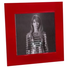 Modernist Red Lucite Picture Frame, circa 1970
