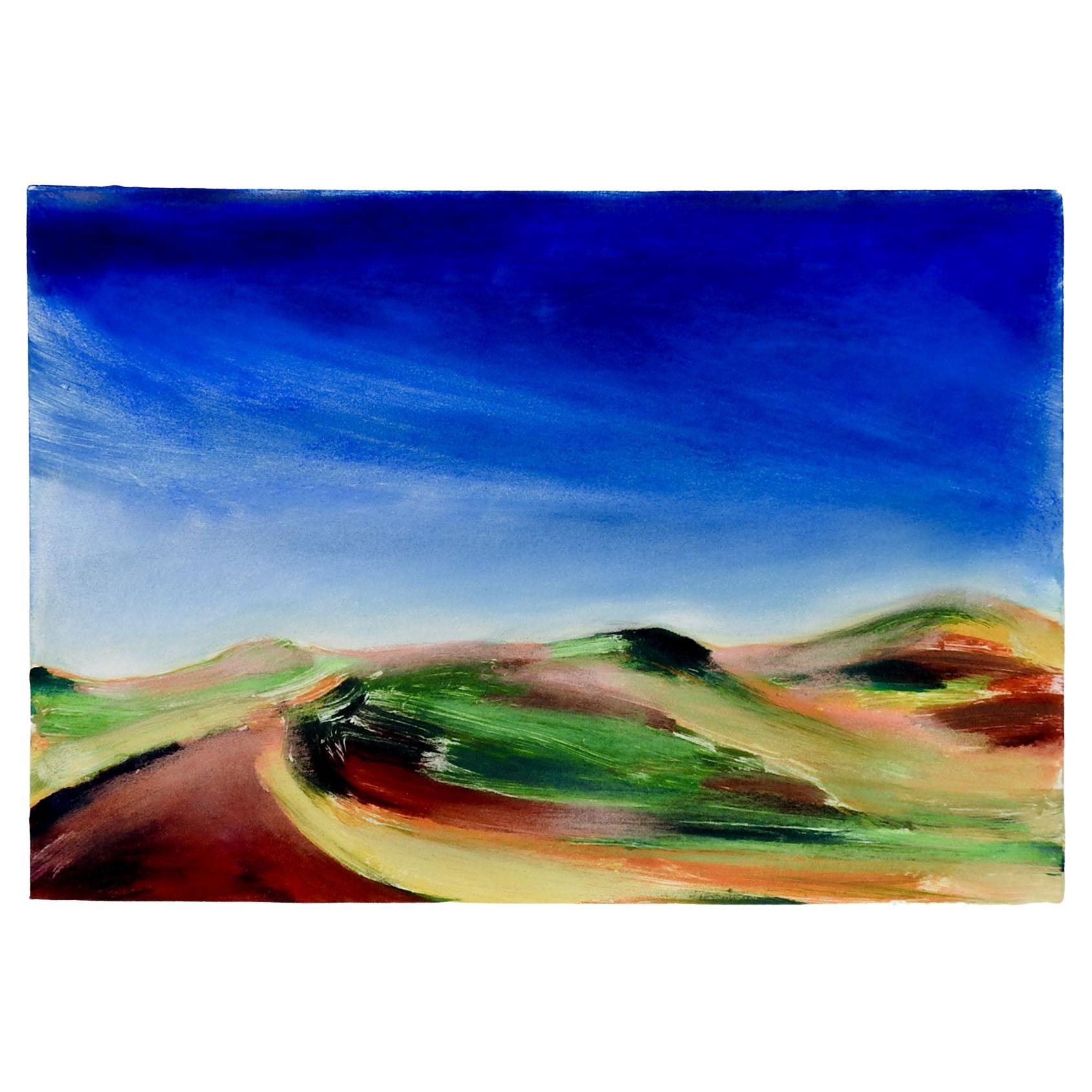 Modernistische "Rote Straße" Landschaft Gouache