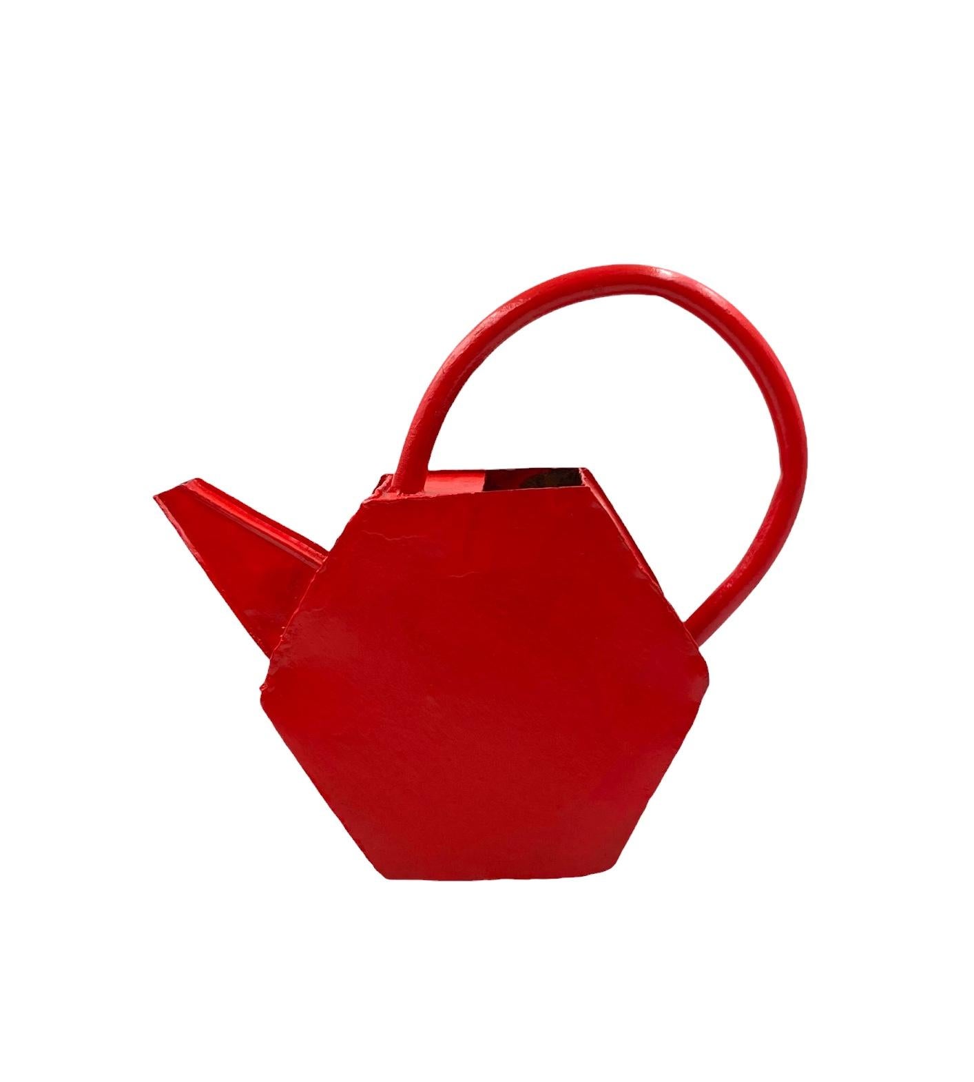 Modernist red watering can, France 1940s in vendita 4