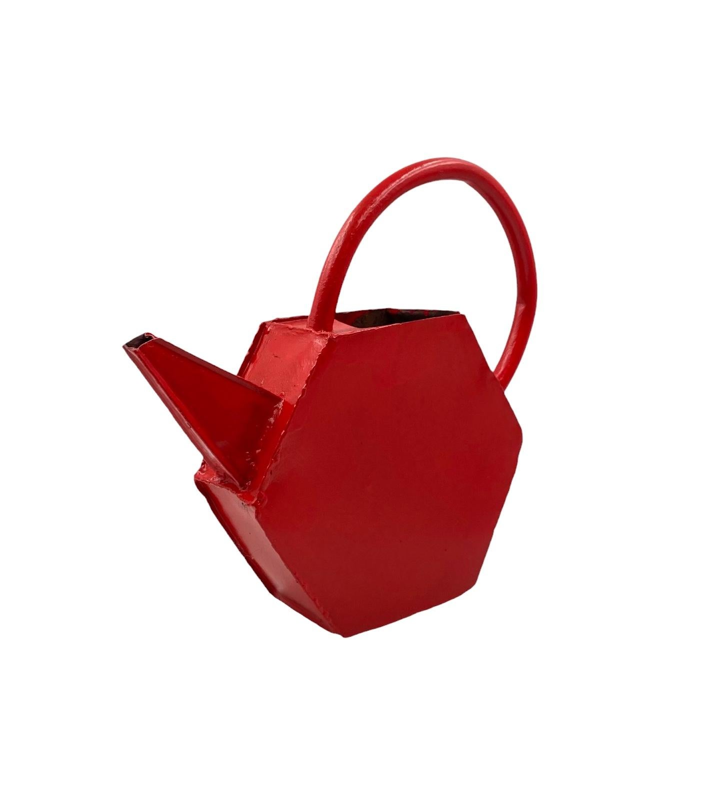 Modernist red watering can, France 1940s in vendita 5