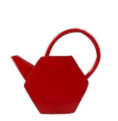 Modernist red watering can, France 1940s