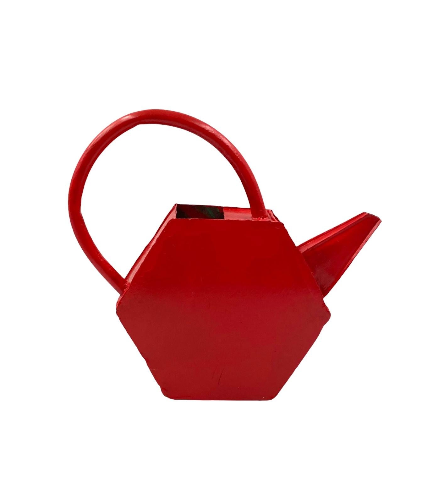 Moderno Modernist red watering can, France 1940s in vendita