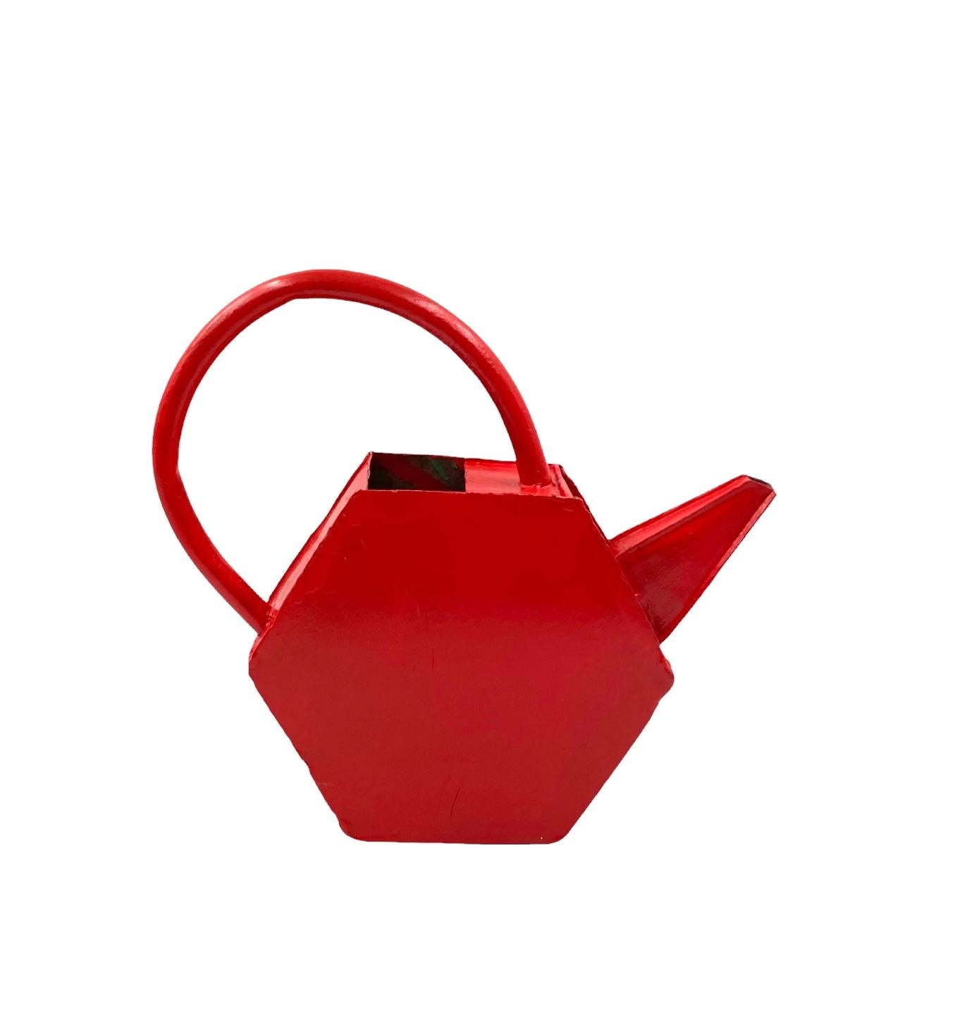 Modernist red watering can, France 1940s In condizioni buone in vendita a Firenze, IT