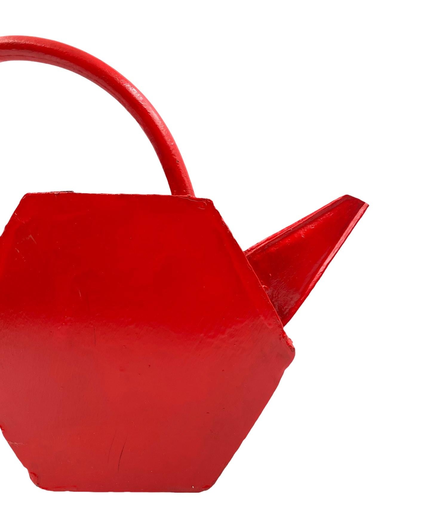 Mid-20th Century Modernist red watering can, France 1940s in vendita