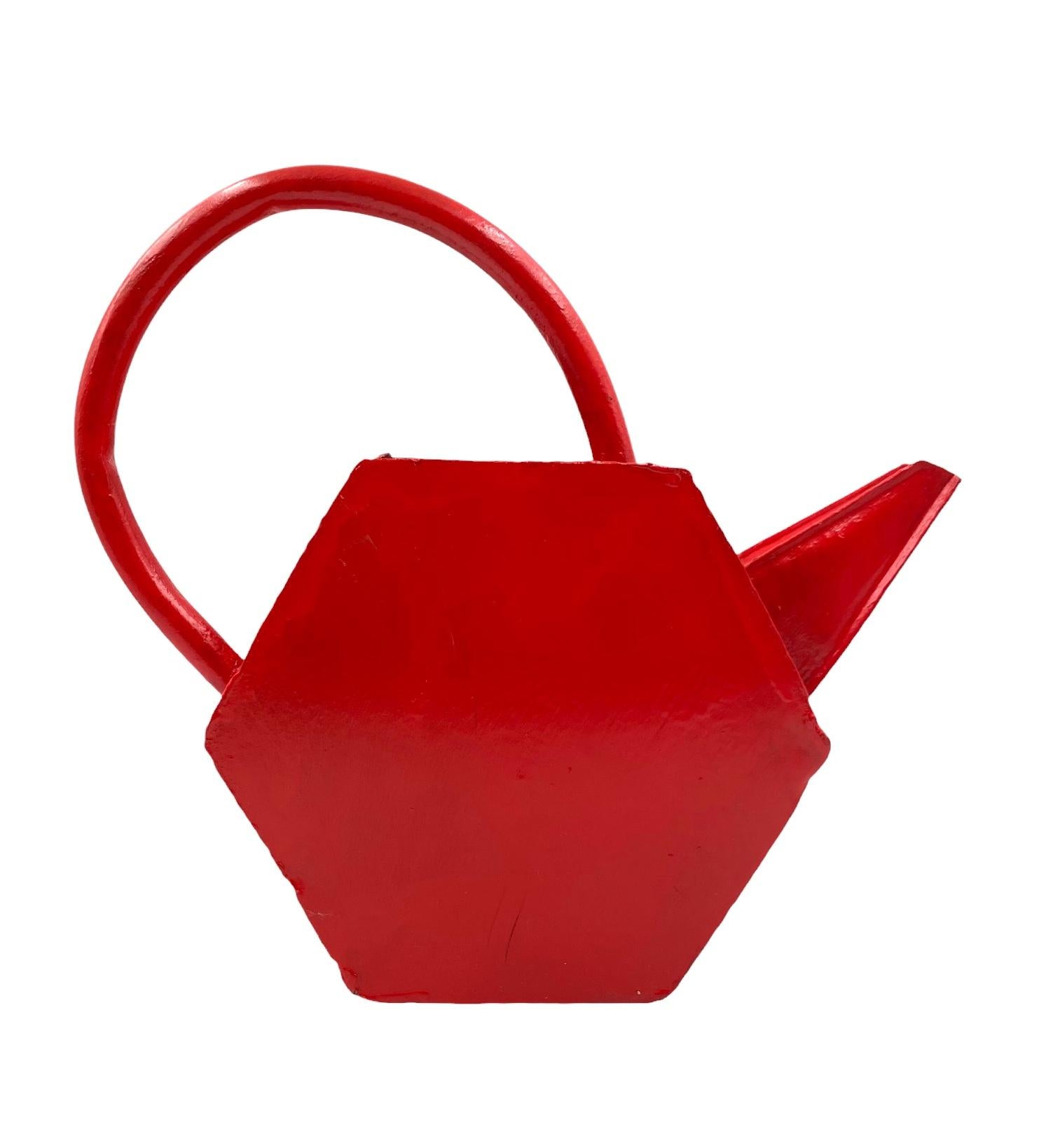 Modernist red watering can, France 1940s in vendita 1