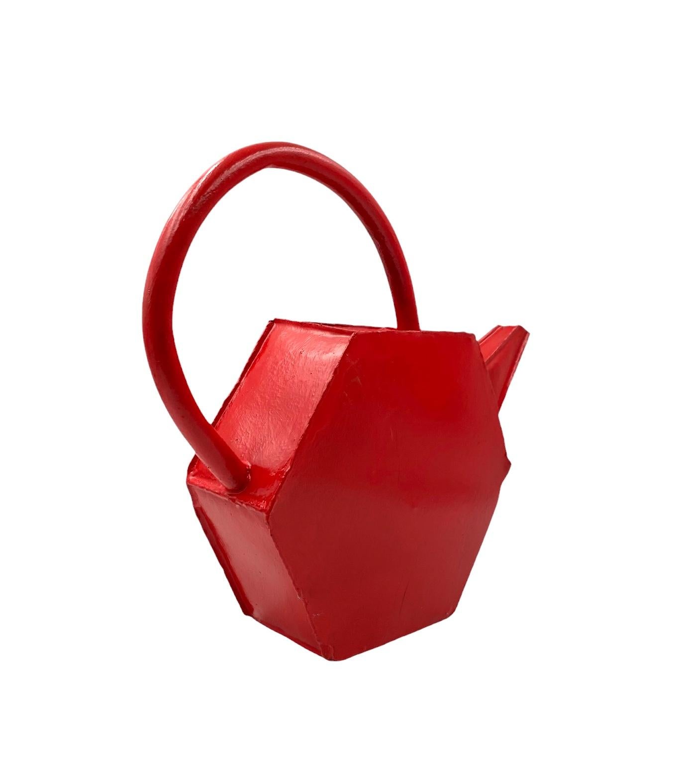Modernist red watering can, France 1940s in vendita 2
