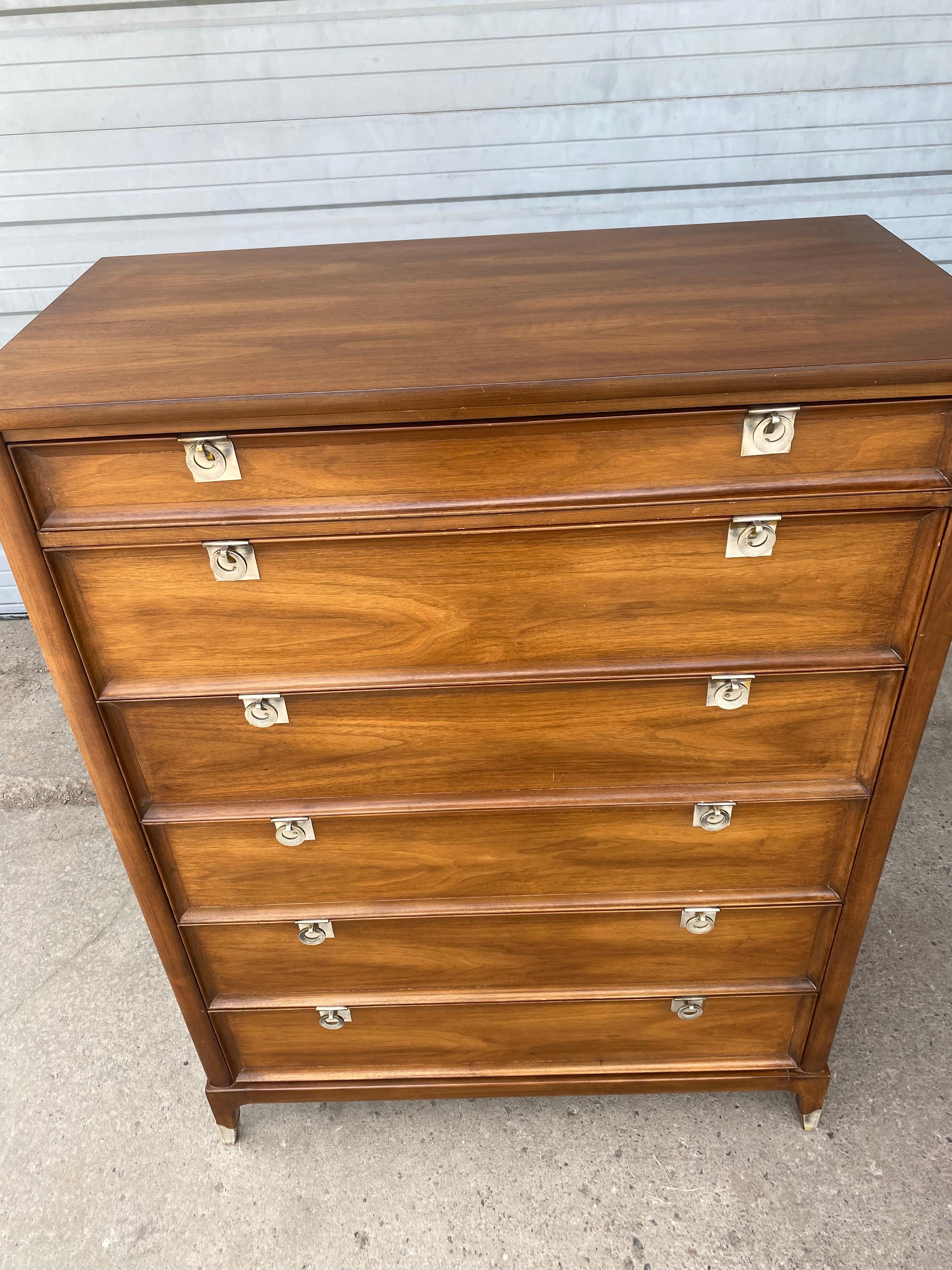 American Modernist /Regency 6 Drawer Chest / Dresser by White Fine Furniture