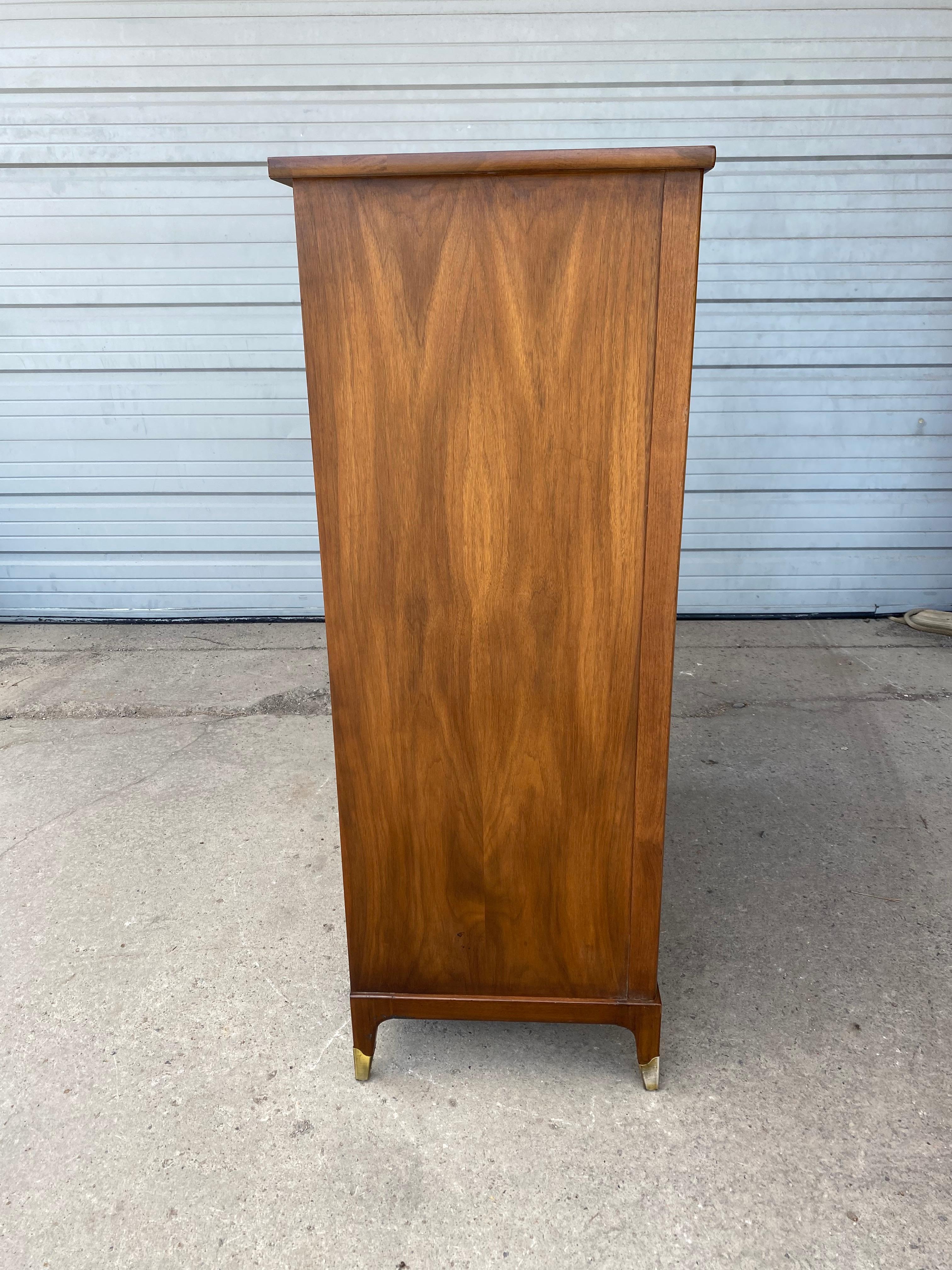 Metal Modernist /Regency 6 Drawer Chest / Dresser by White Fine Furniture