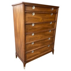 Retro Modernist /Regency 6 Drawer Chest / Dresser by White Fine Furniture