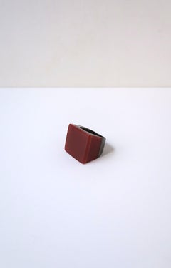 Modernist Ring Bakelite and Sterling Silver