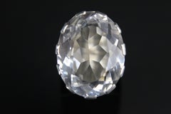 Modernist Ring in Silver and a Large Rock Crystal by Kaplan, Stockholm, 1968