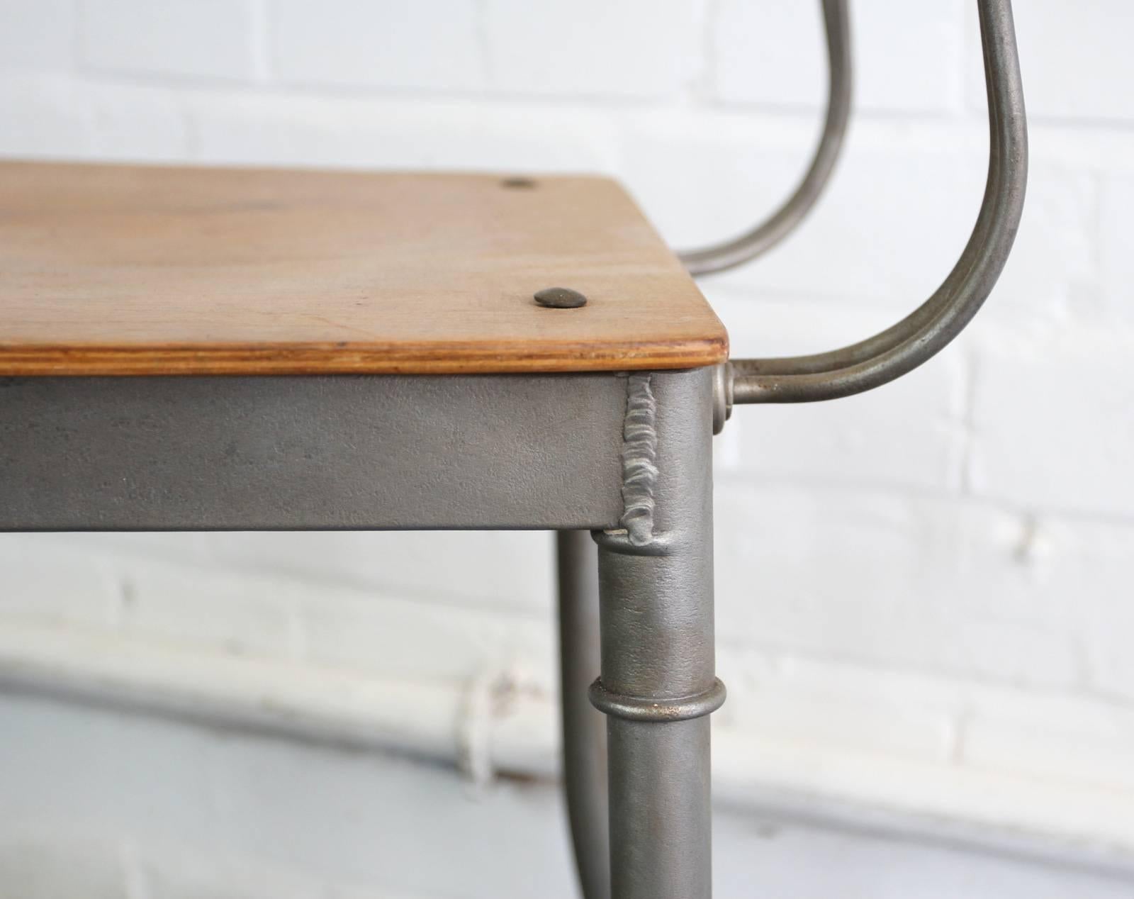 Early 20th Century Modernist Robert Wagner Rowac Prototype Industrial Chair, circa 1920s