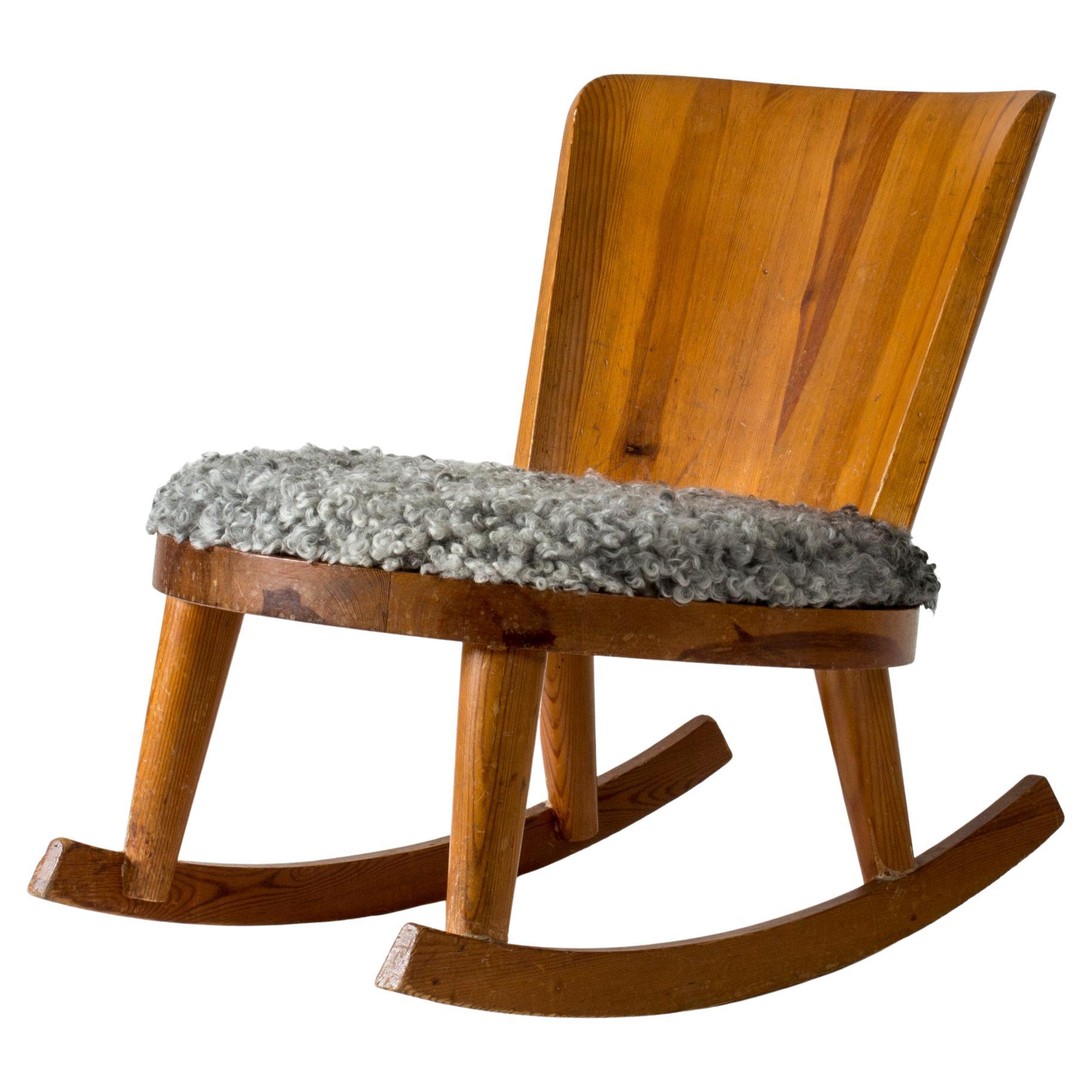 Modernist Rocking Chair by Torsten Claesson, Sweden, 1940s