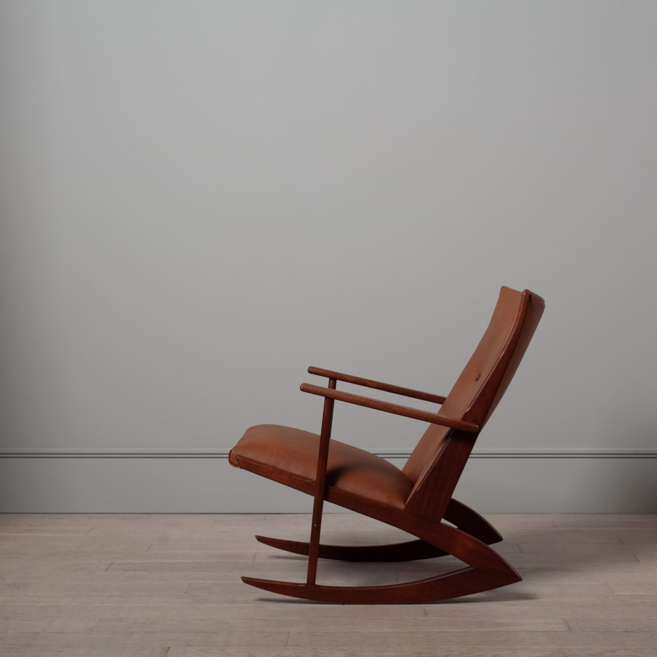 Scandinavian Modern Modernist Rocking Chair, Soren Georg Jensen, 1950's For Sale
