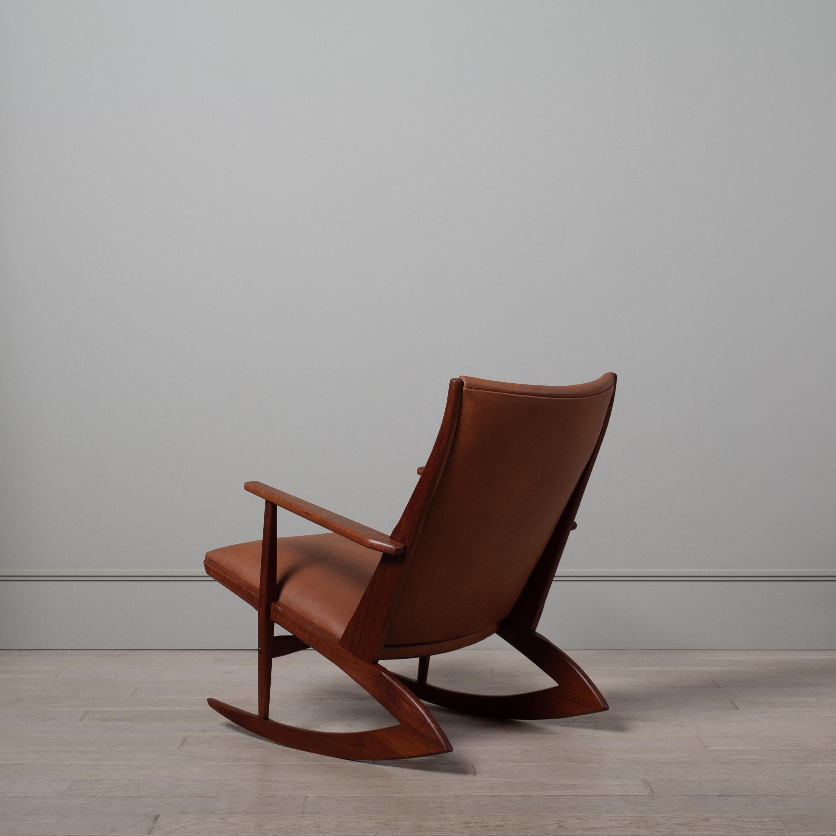 Danish Modernist Rocking Chair, Soren Georg Jensen, 1950's For Sale
