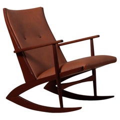 Chaise à bascule moderniste Soren Georg Jensen, années 1950