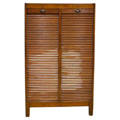 Modernist Roller blind cabinet, 1930s, Czechoslovakia