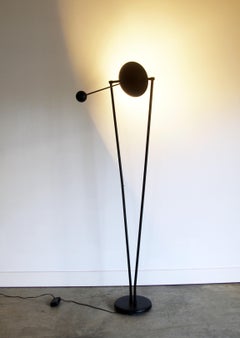 Modernist Ron Rezek Style Black Articulating Floor Lamp