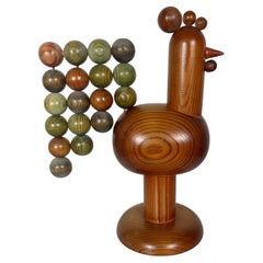 Scultura di gallo modernista degli anni '70 di Kaija Aarikka per Aarikka / Finlandia