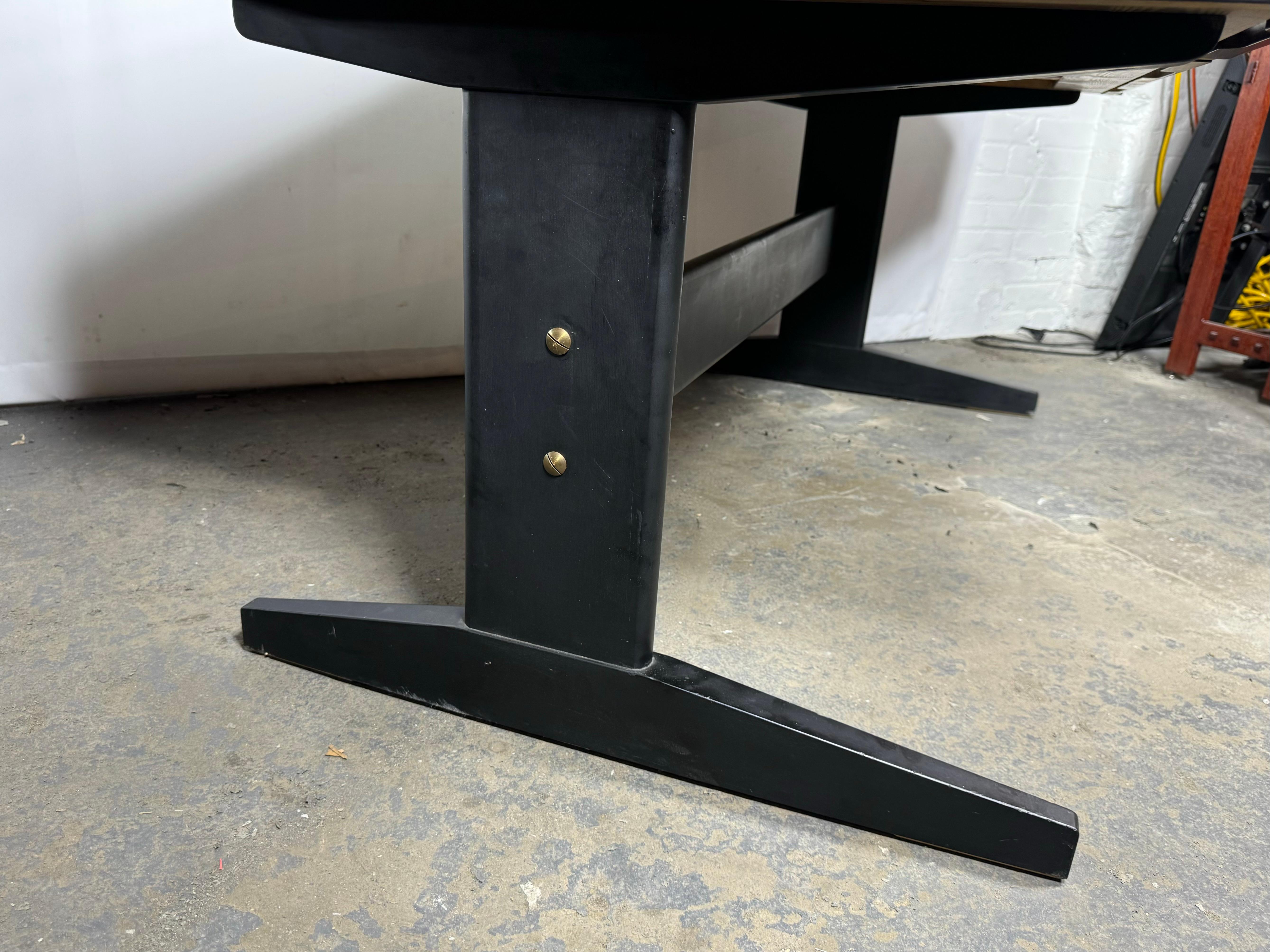 Modernist Rosewood & Black Lacquer Desk manner or DUNBAR / Wormley 3