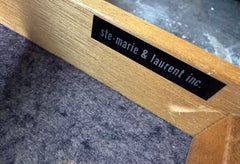 Modernist Rosewood Desk by Ste. Marie and Laurent in Chrome Leather Top