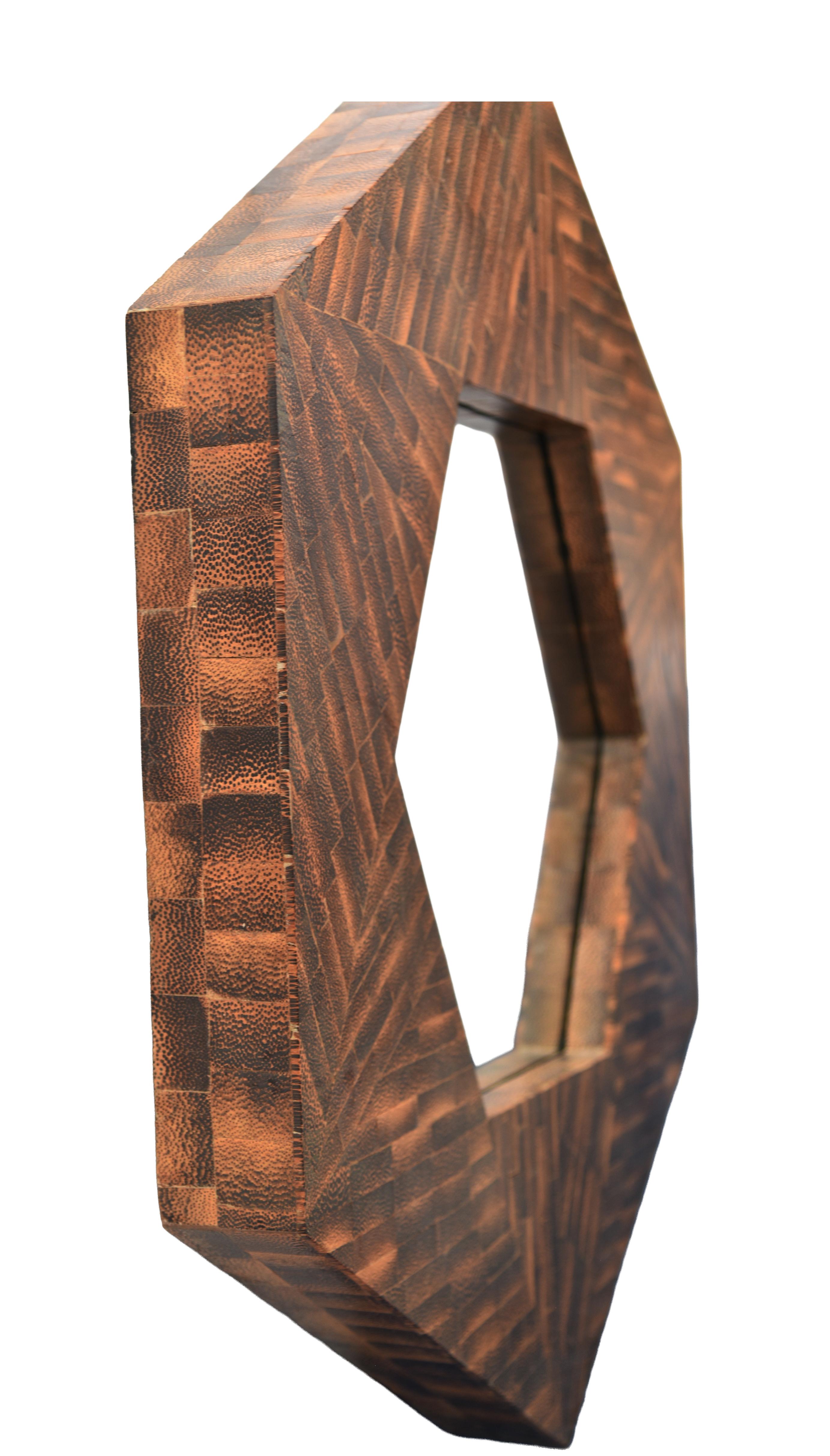 Mid-20th Century MODERNIST ROSEWOOD Wall Mirror For Sale
