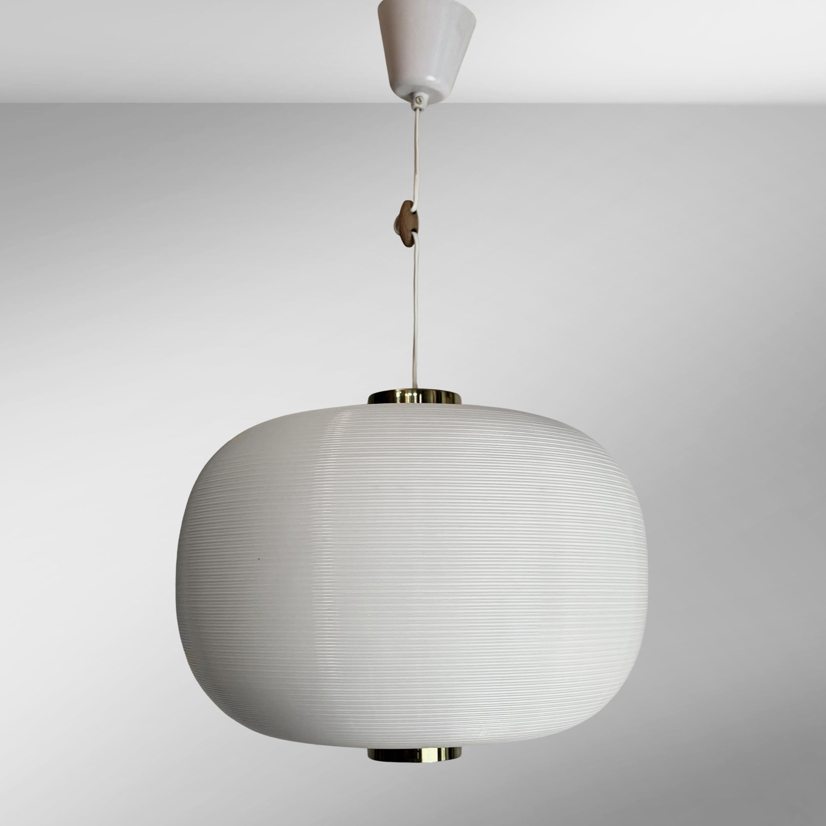 Swedish Modernist Rotoflex pendant lamp TR-67, Alf Svensson, Bergboms, Sweden, 1960s For Sale