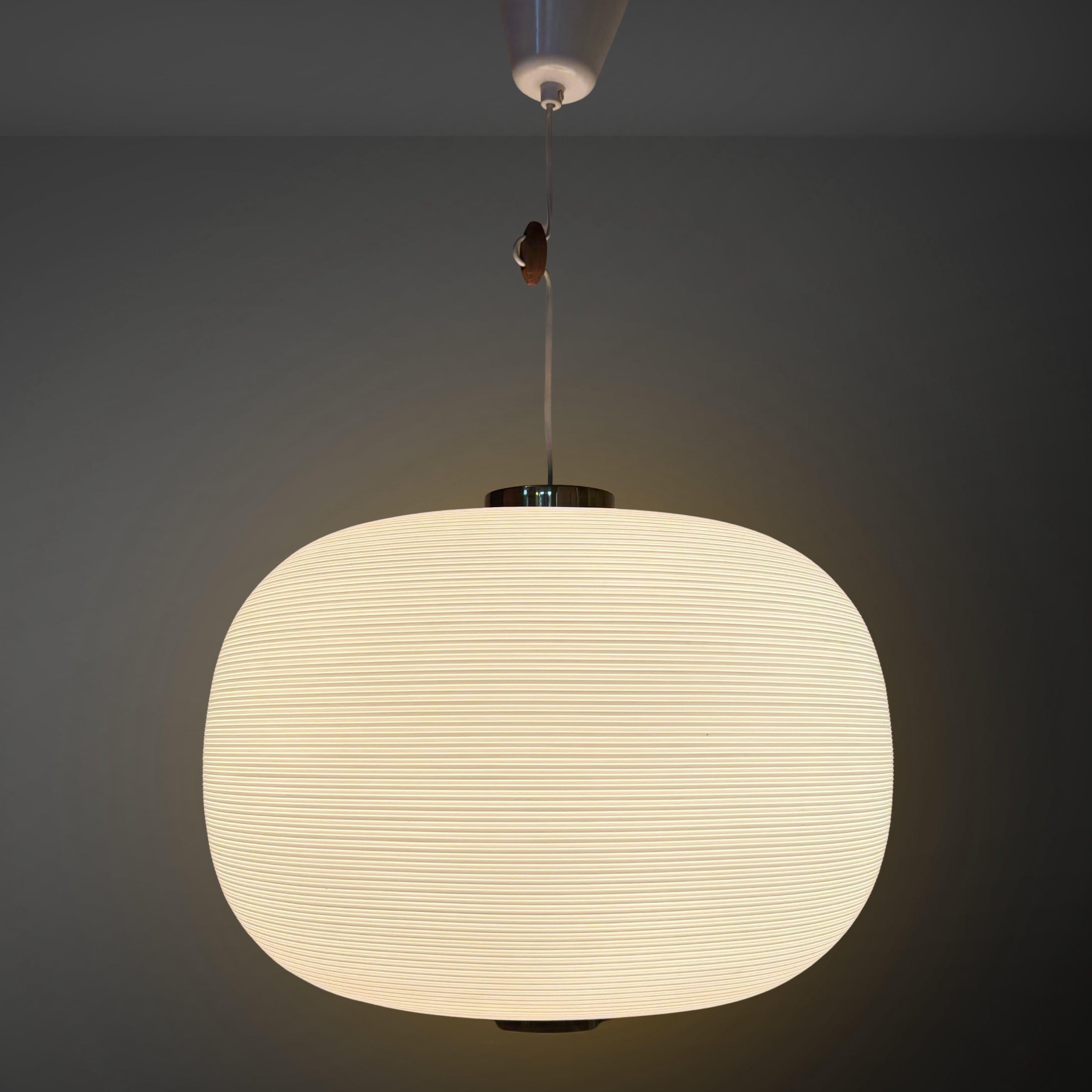 Modernist Rotoflex pendant lamp TR-67, Alf Svensson, Bergboms, Sweden, 1960s In Good Condition For Sale In Forserum, SE