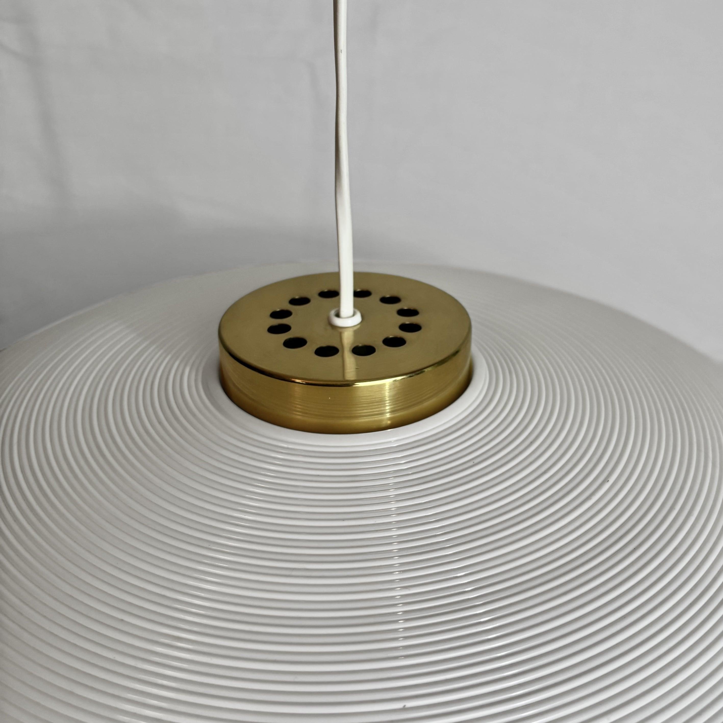 Brass Modernist Rotoflex pendant lamp TR-67, Alf Svensson, Bergboms, Sweden, 1960s For Sale