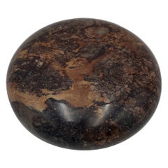 Modernist Round Marble Trinket Box, 1970's