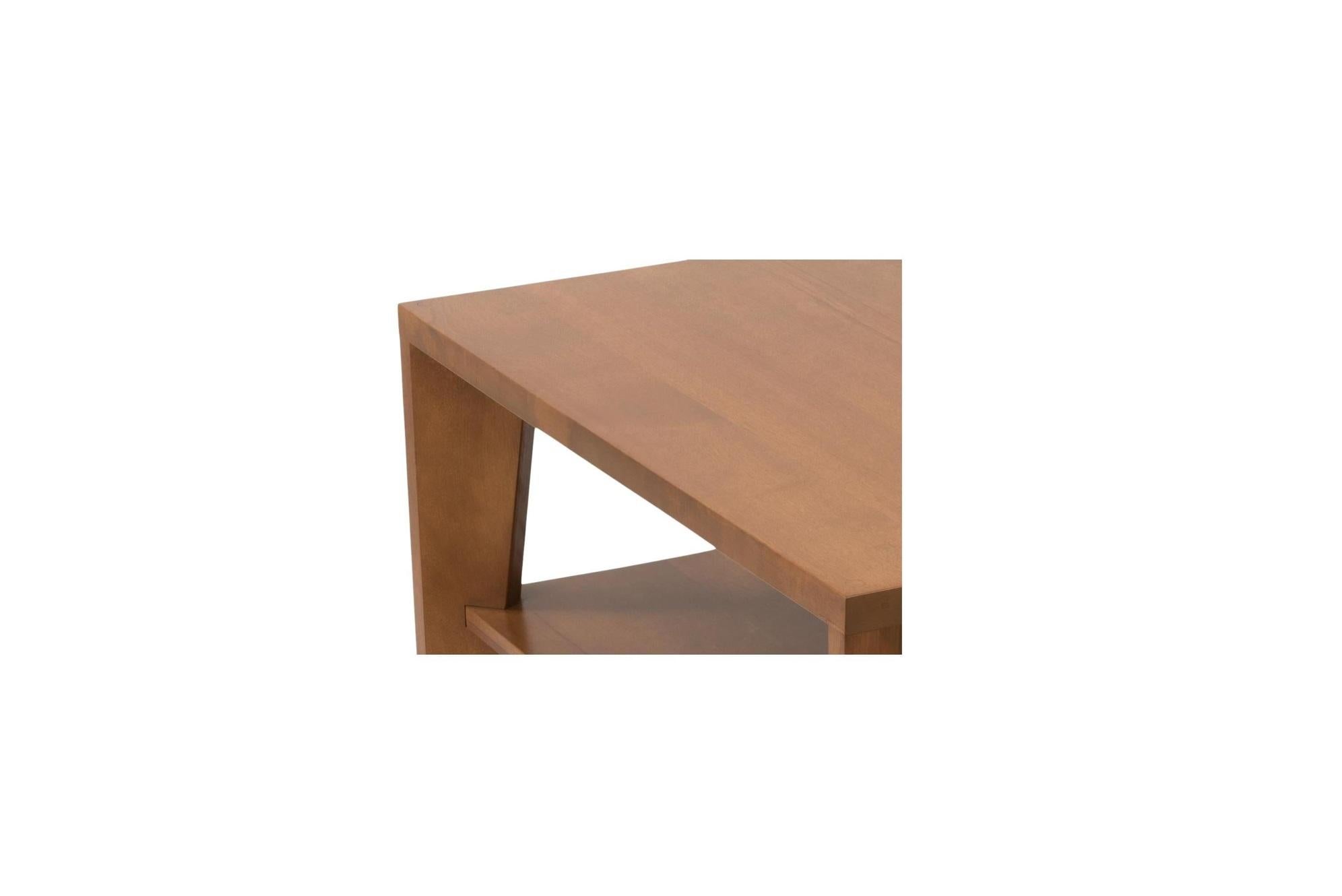 Wood Modernist Russel Wright Square Tables by Conant Ball For Sale