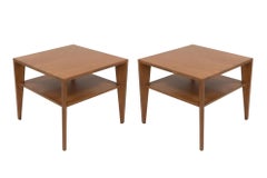 Modernistische quadratische Russel Wright-Tische von Conant Ball