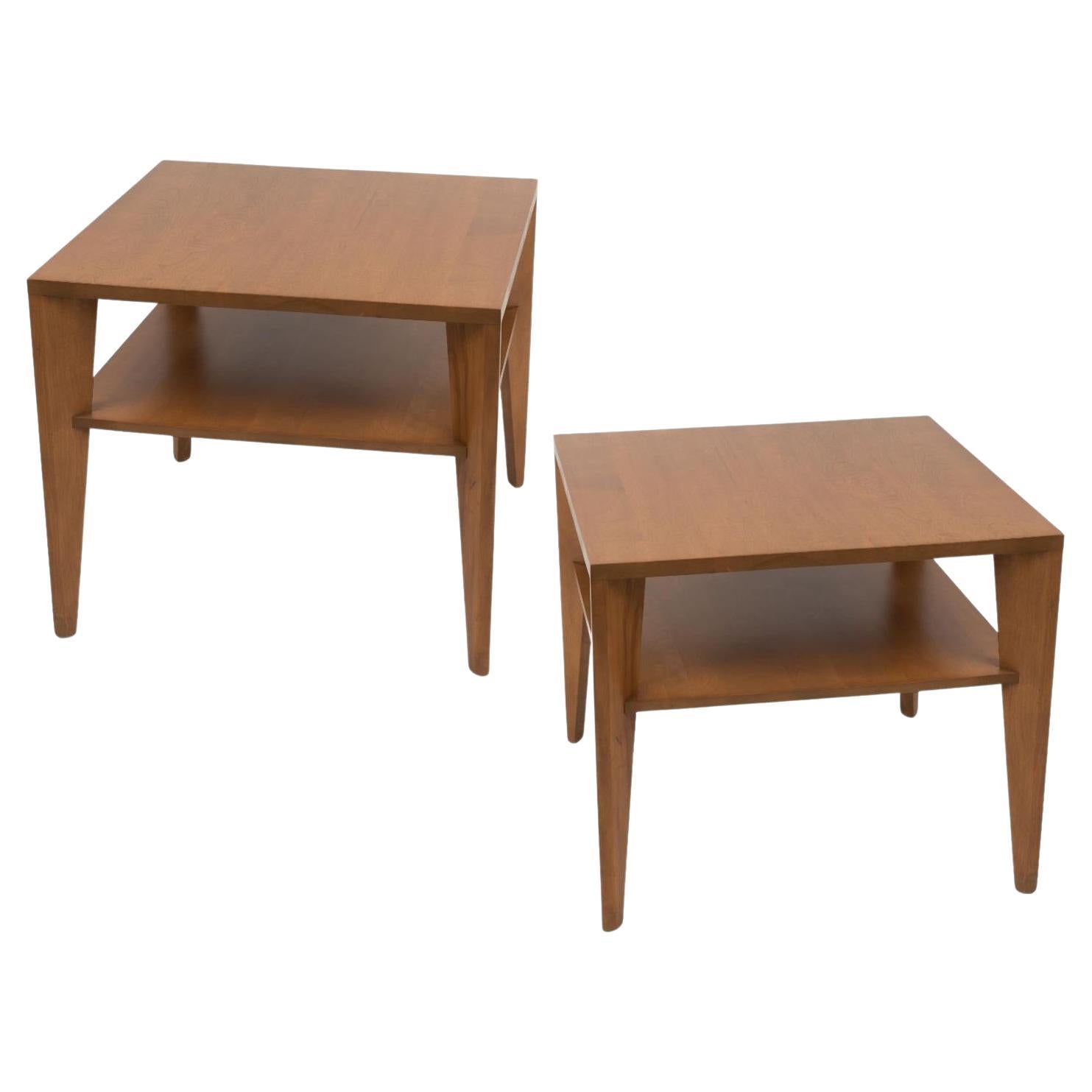 Modernist Russell Wright Square Tables by Conant Ball