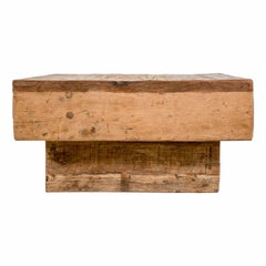 Modernist Rustic Coffee Table, Elm