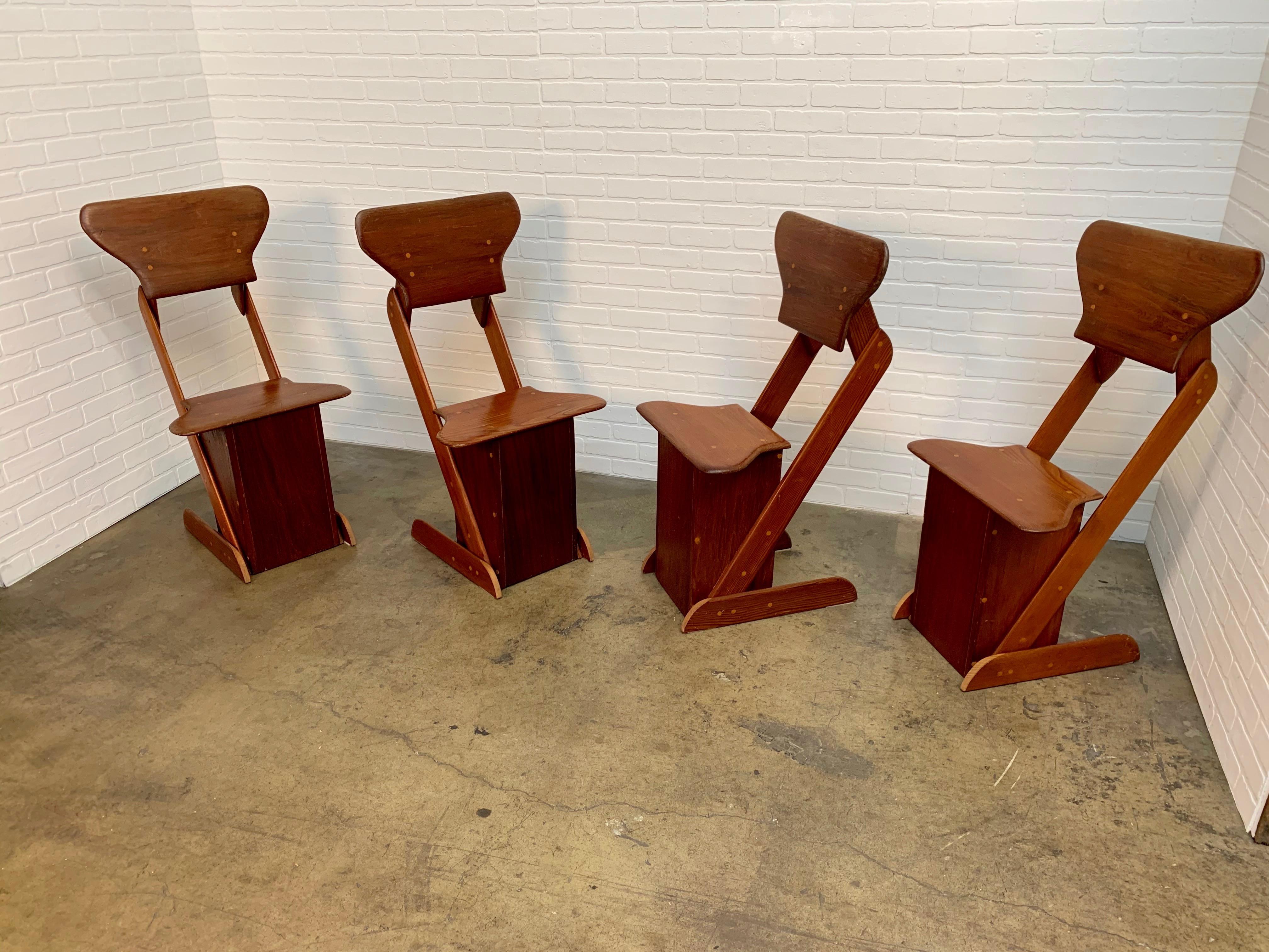 Mid-Century Modern Modernist Rustic Dining Chairs
