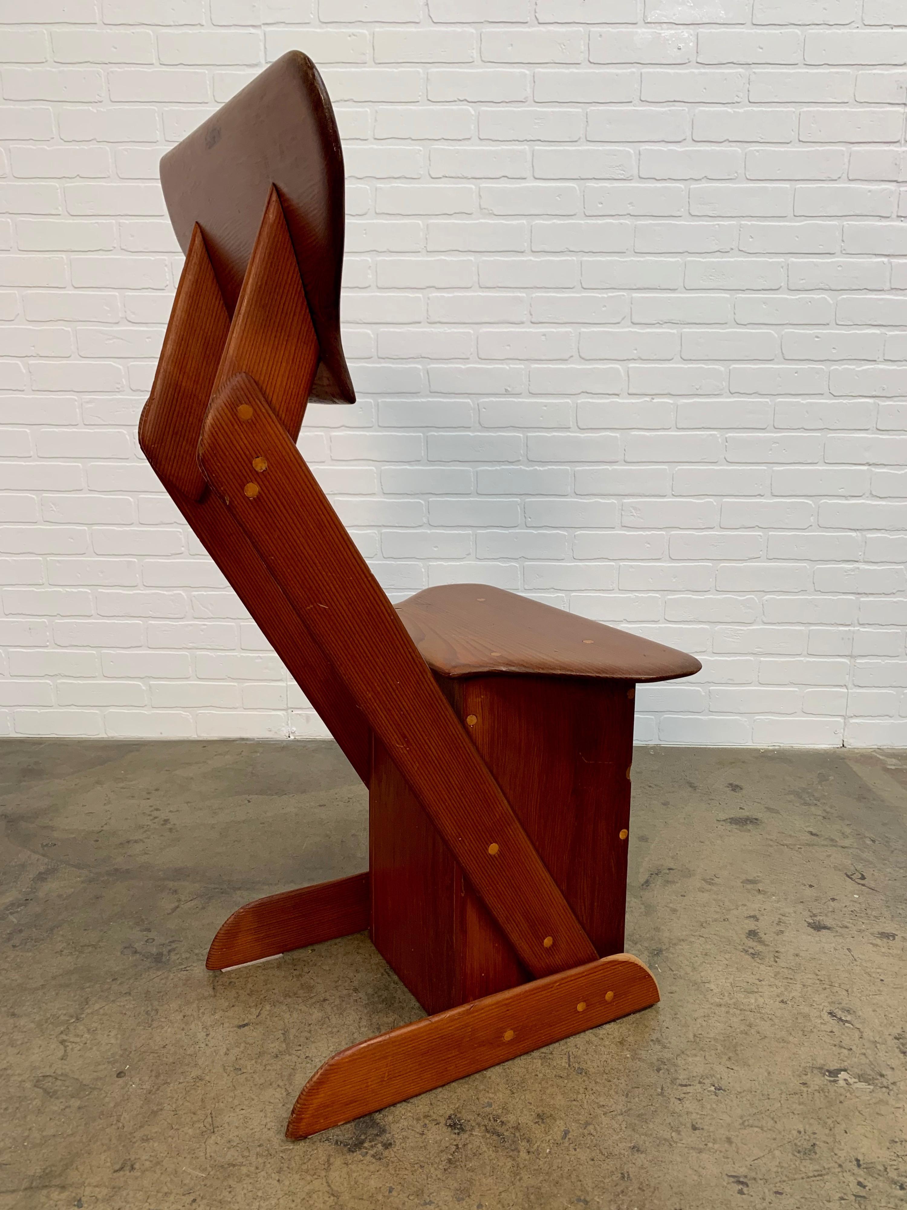 Modernist Rustic Dining Chairs In Good Condition In Denton, TX