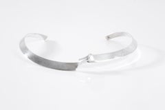 Modernist Scandinavian 1960s Silver Choker Necklace