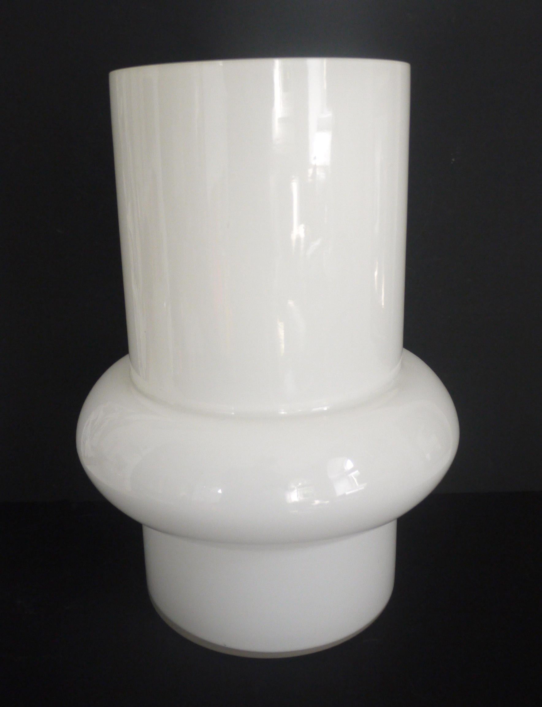 Modernist Scandinavian/Murano Space Age White Glass Vases from Late 1950s-1960s For Sale 4