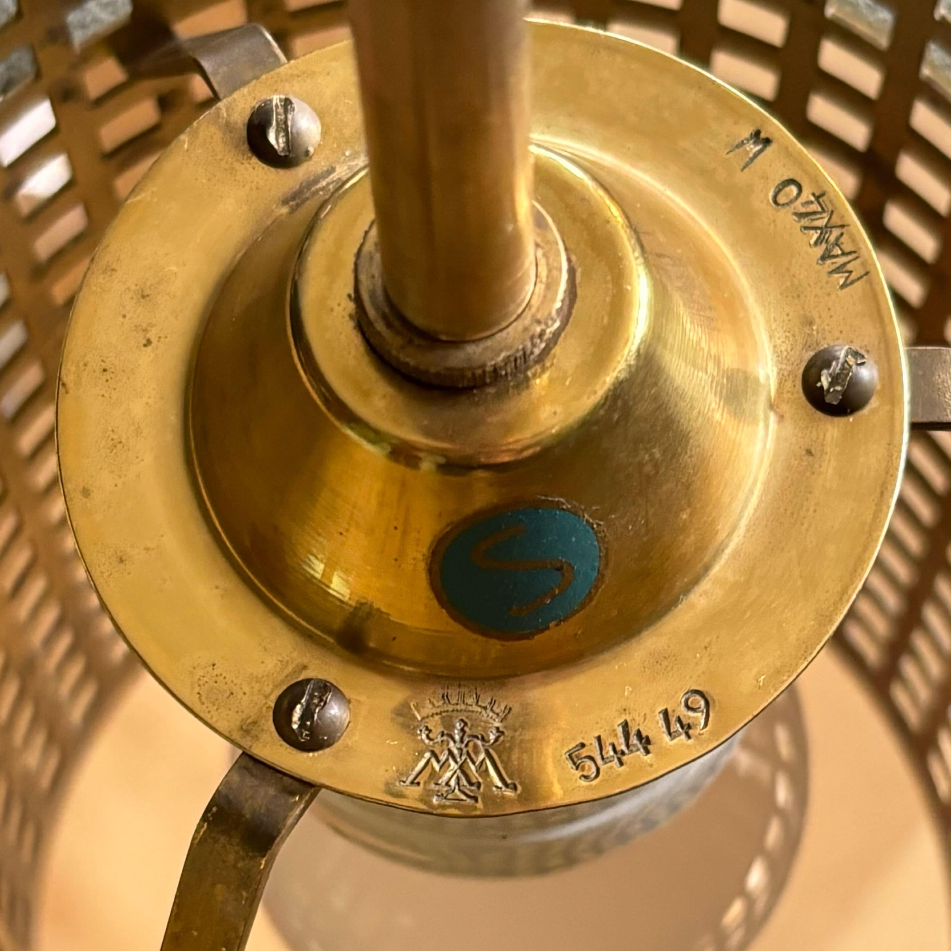 Modernistische skandinavische Pendelleuchte von Malmö Metallvarufabrik, Schweden, 1950er Jahre im Angebot 4