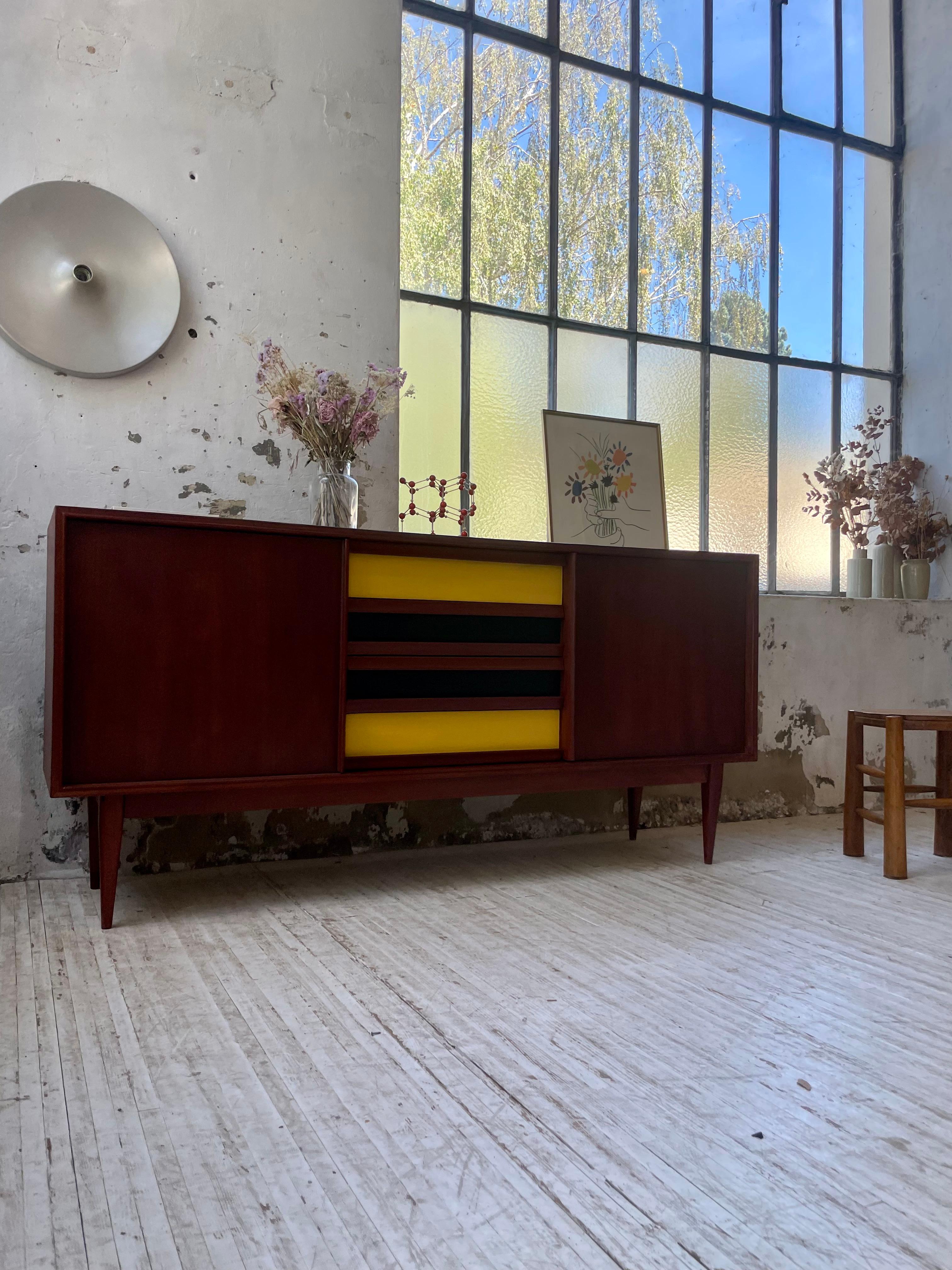 Teak Modernist Scandinavian Sideboard, 1960's For Sale