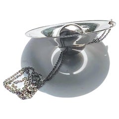 Modernist Scandinavian Sterling 925 Vintage 3D Orb Pendant Made in Finland