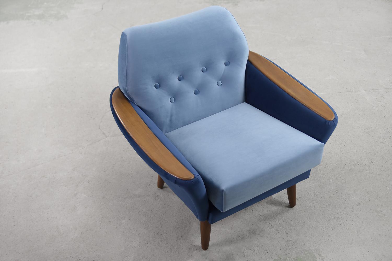 Ensemble de salon scandinave moderne en velours de Holm Fabriker Ab, années 1960 en vente 10