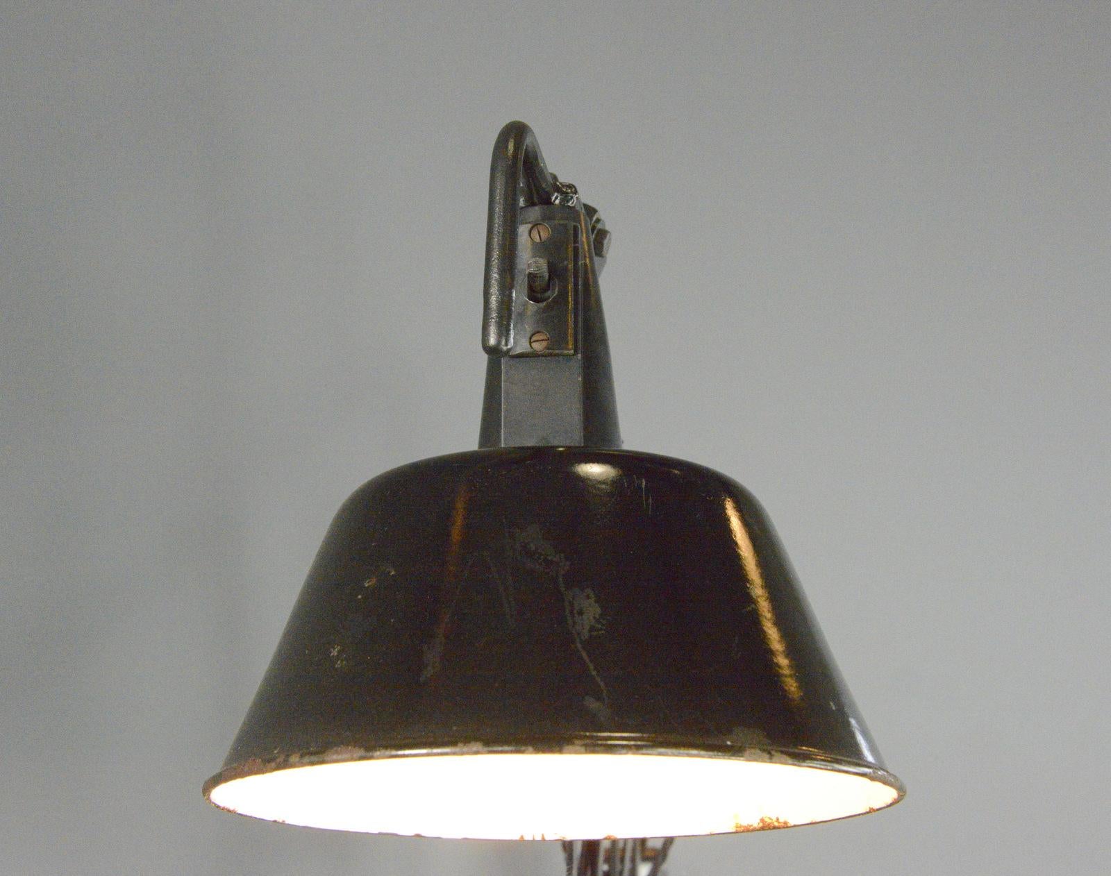 Modernist Scissor Lamp By Wilhelm Bader Circa 1930s For Sale 4