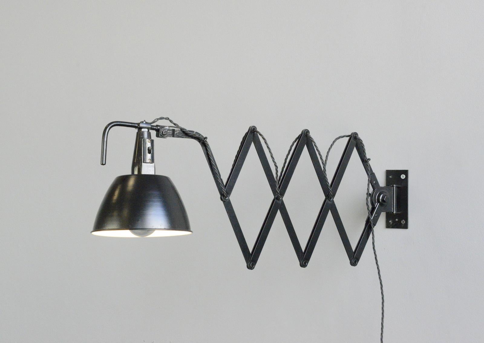 Mid-20th Century Modernist Scissor Lamp by Wilhelm Bader, Circa 1930s