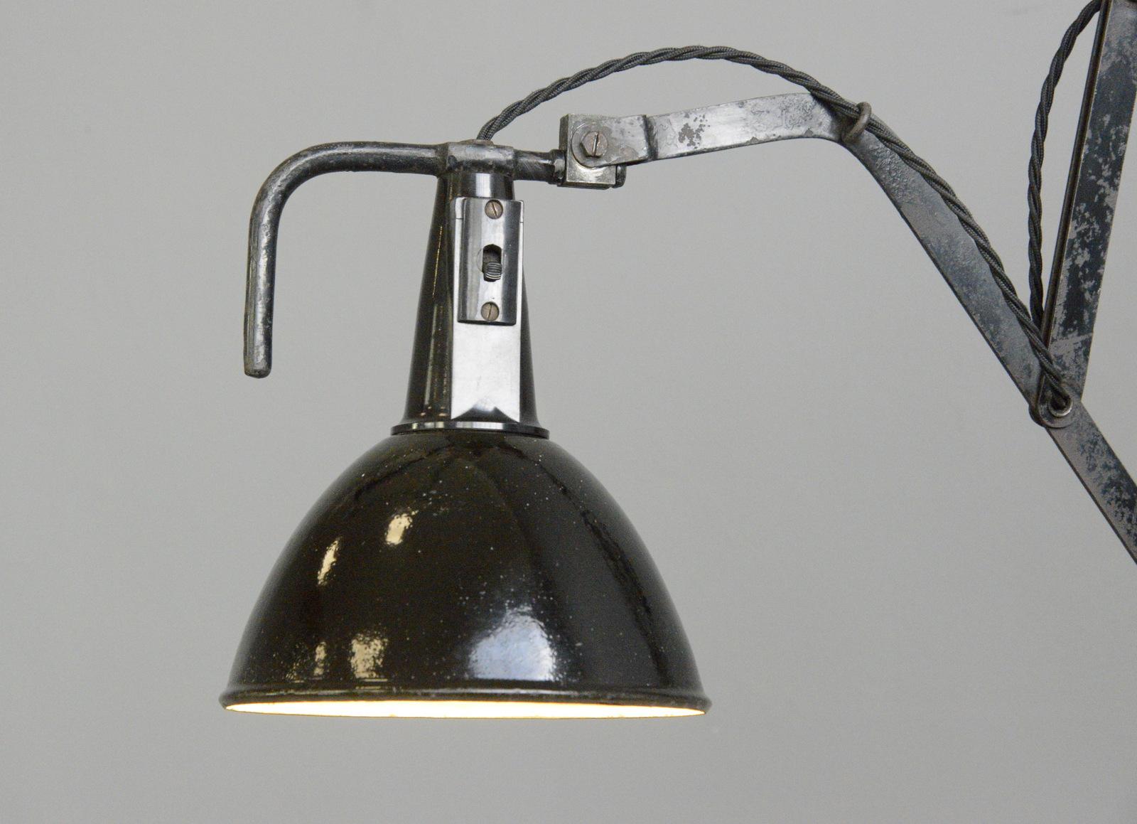 Mid-20th Century Modernist Scissor Lamp by Wilhelm Bader, Circa 1930s