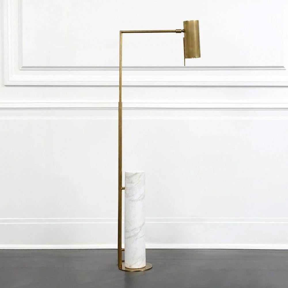 Marble and brass modernist floor lamp by Kelly Wearstler

The Alma floor lamp by Kelly Wearstler is a wonderful example of her artistic ability to create compositions through shape and texture. 

Created with a solid marble base, the Alma floor lamp