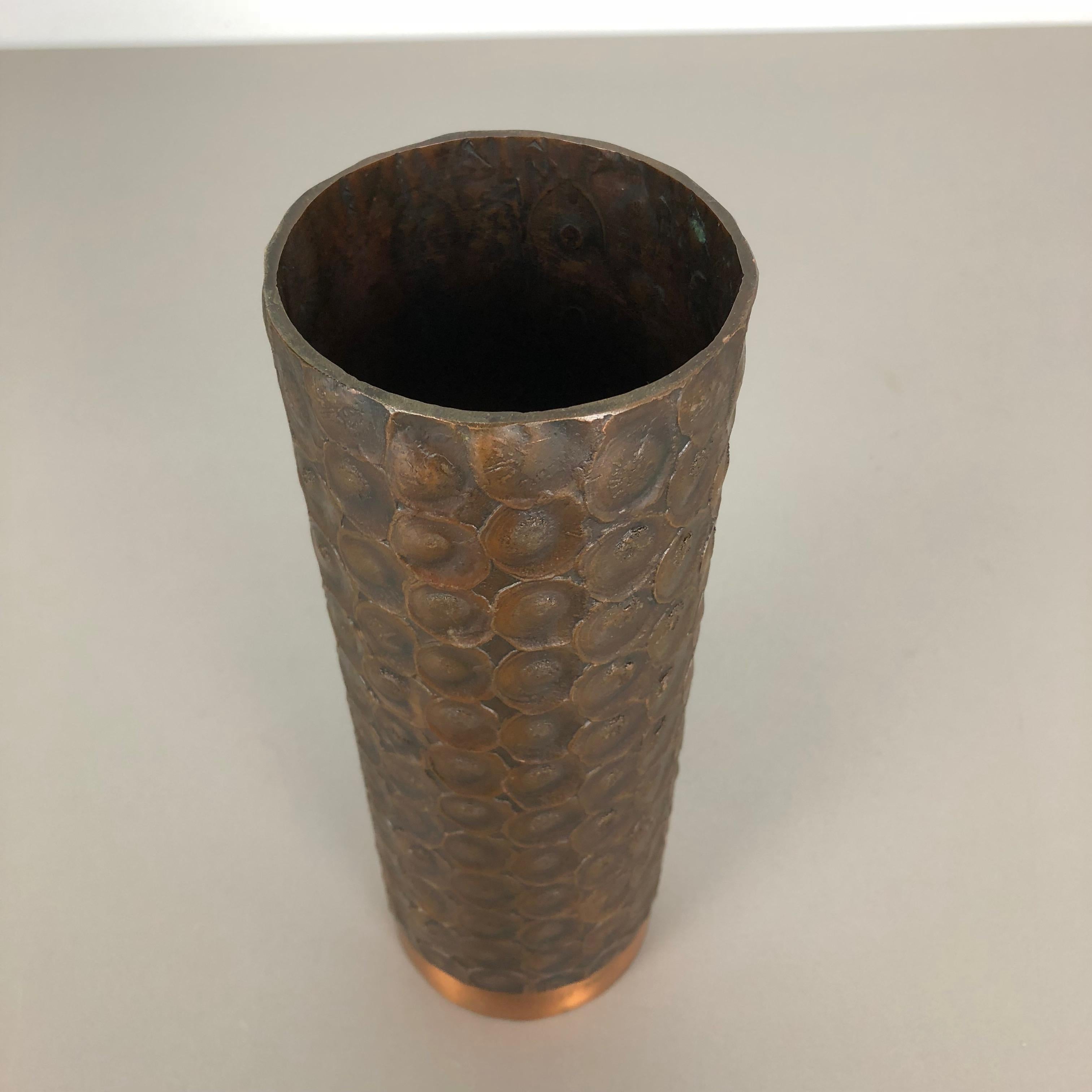 Vase sculptural brutaliste et moderniste en cuivre, Autriche, années 1950 en vente 3