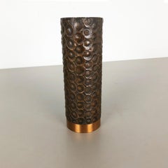 Modernist Sculptural Brutalist Copper Vase, Austria, 1950s