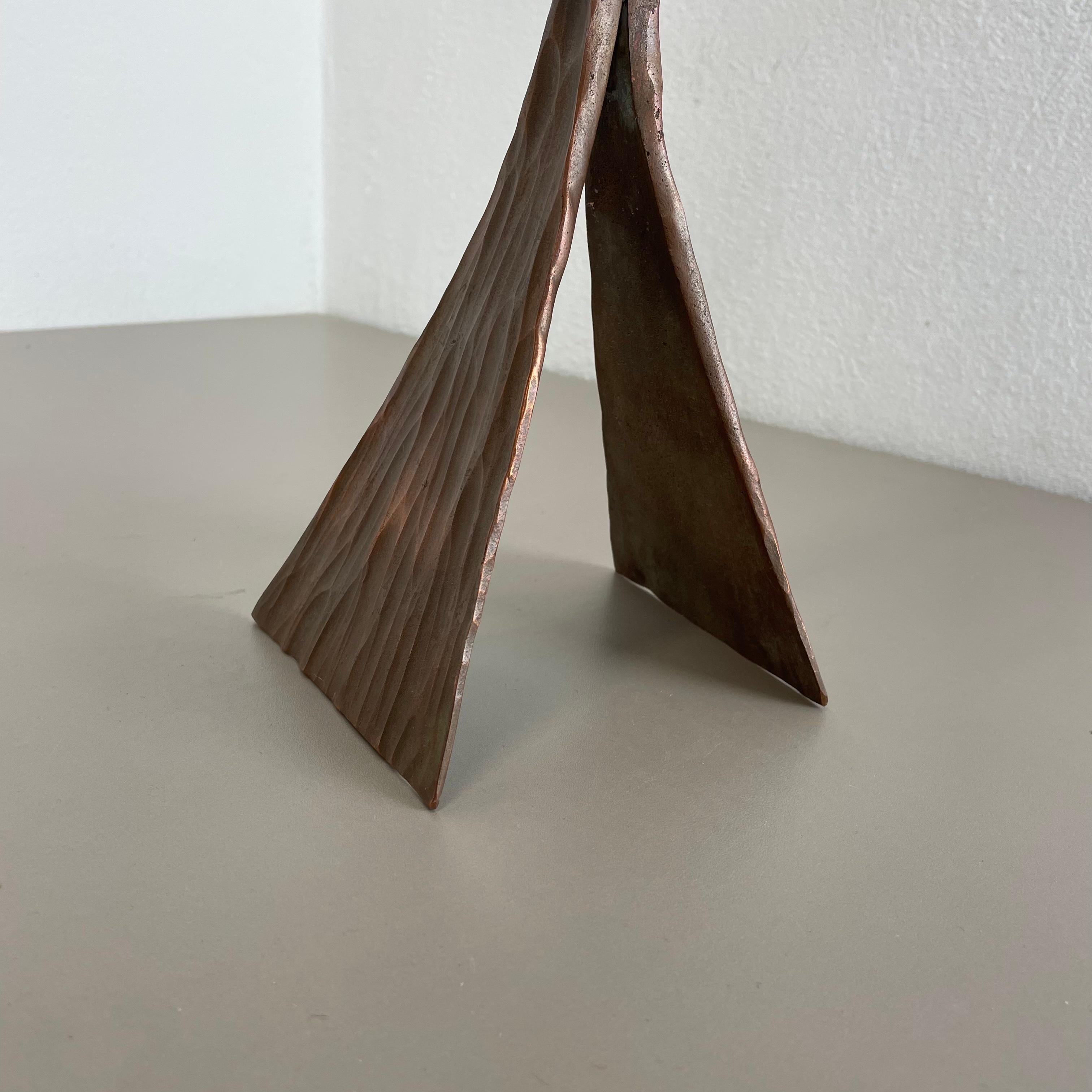 Modernist Sculptural Hagenauer Style Brutalist Copper Candleholder, Austria 1950 For Sale 7